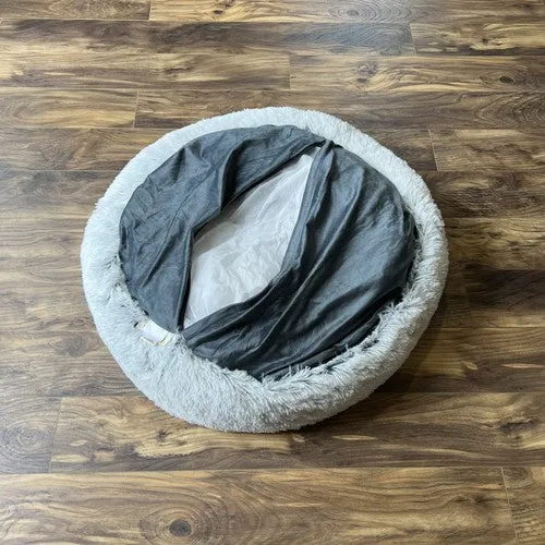 Tall Tails Cuddle Dog Bed Frosted Grey Large