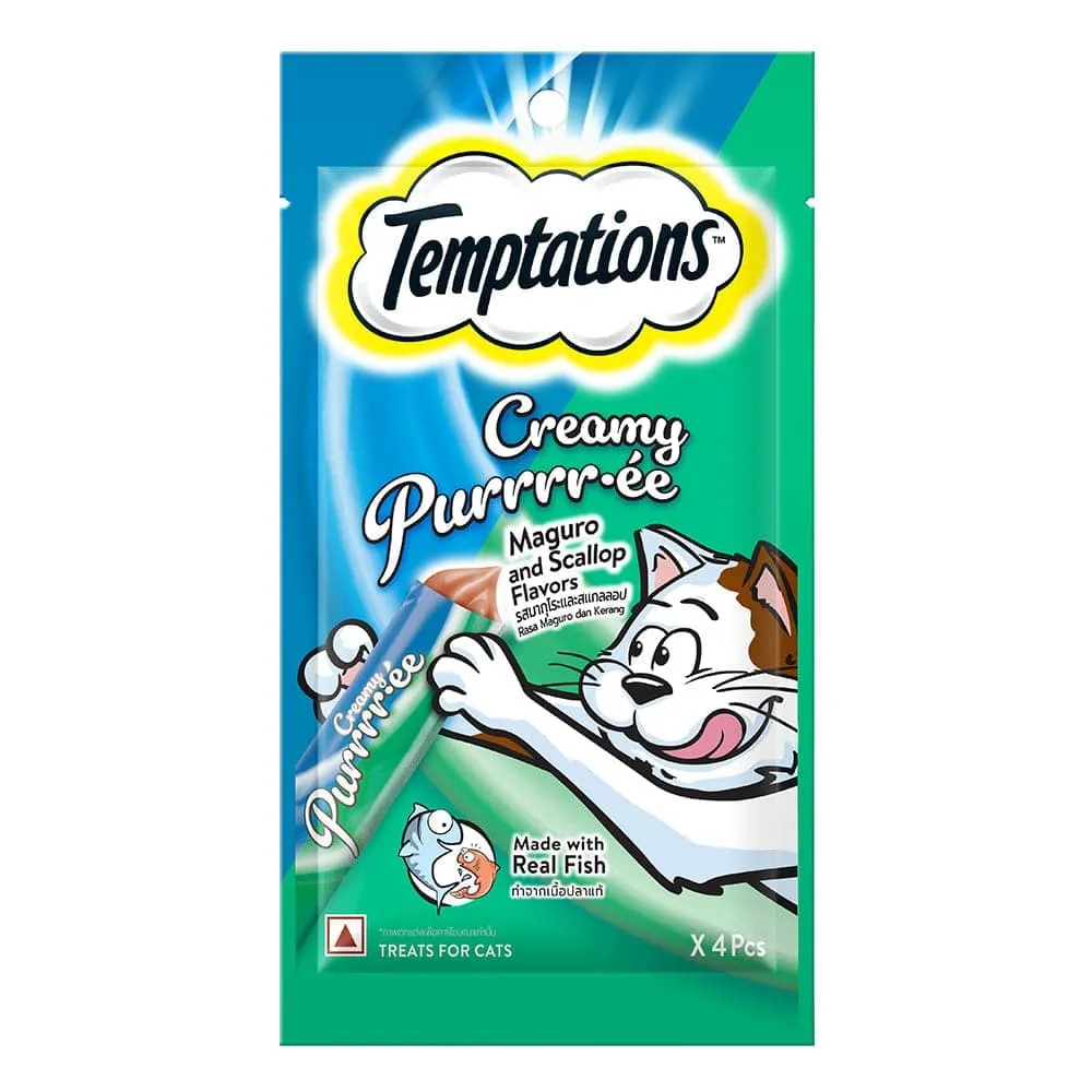 Temptations Creamy Purrrr ee Maguro & Scallop Cat Treats (Buy 1 Get 1) (Limited Shelf Life)