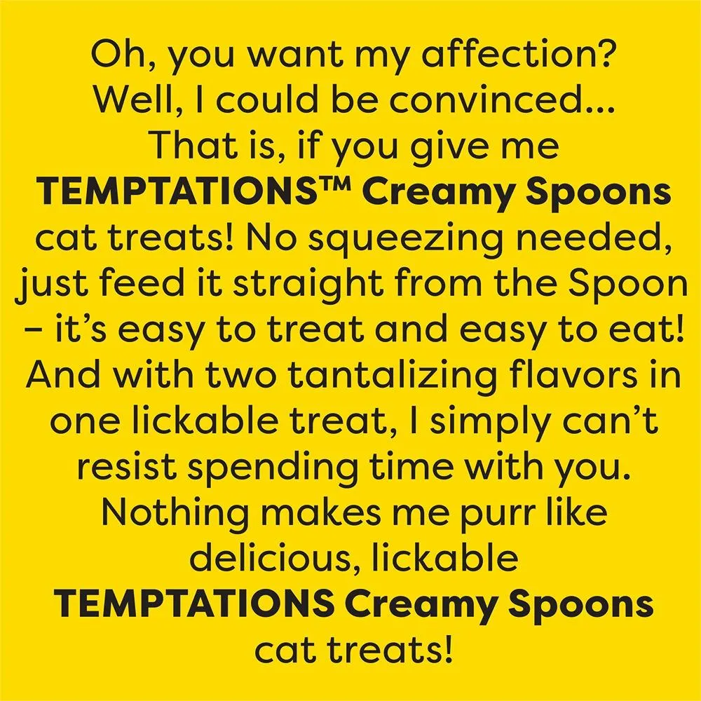 Temptations Creamy Spoons Cat Treat Savory Salmon & Tempting Tuna 4x10g