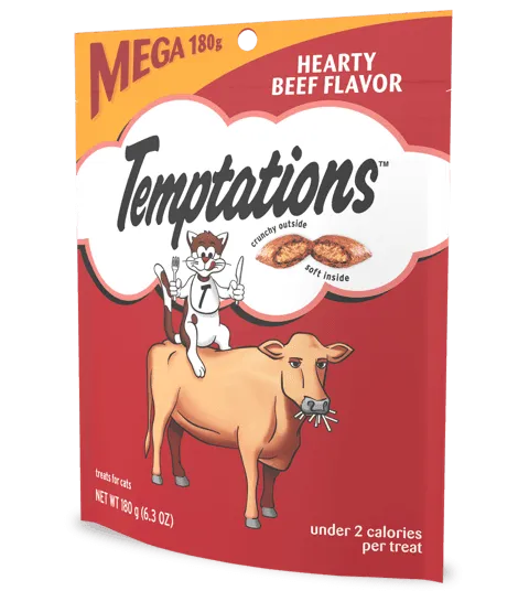 Temptations Hearty Beef Flavor, Cat Treat