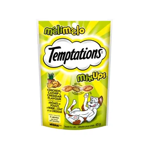 TEMPTATIONS Mix-Ups Cat Treats, Chicken & Catnip & Cheddar, 12-Pack, 85 g