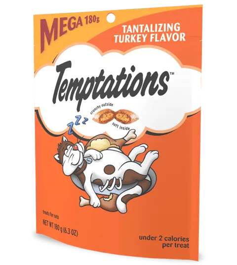 Temptations Tantalizing Turkey Flavor, Cat Treat, 6.3-oz Bag