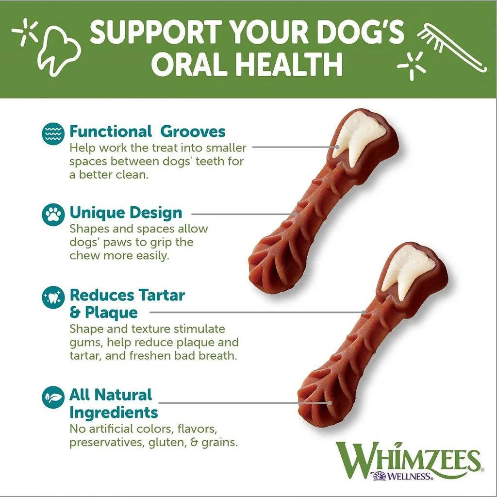 WHIMZEES by Wellness Brushzees Natural Dental Chews For Dogs Large Breed (12.7 oz)