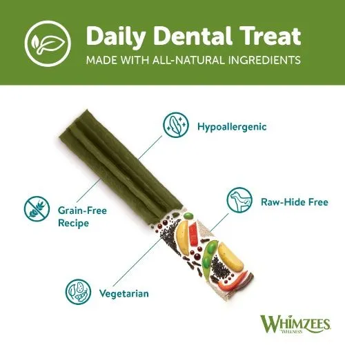 Whimzees Stix Extra Small Dental Dog Chew Treat Pack 56 Pack 80mm