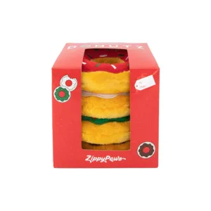 Zippy Paws Holiday Donuts Gift Box Dog Toy