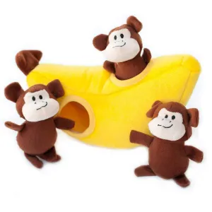 Zippypaws Burrow Monkey 'n Banana Dog Toy